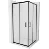 Mexen Rio čtvercová sprchová kabina 90 x 90 cm, matná, černá - 860-090-090-70-30