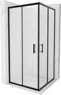 Mexen Rio čtvercová sprchová kabina 90 x 90 cm, matná, černá - 860-090-090-70-30