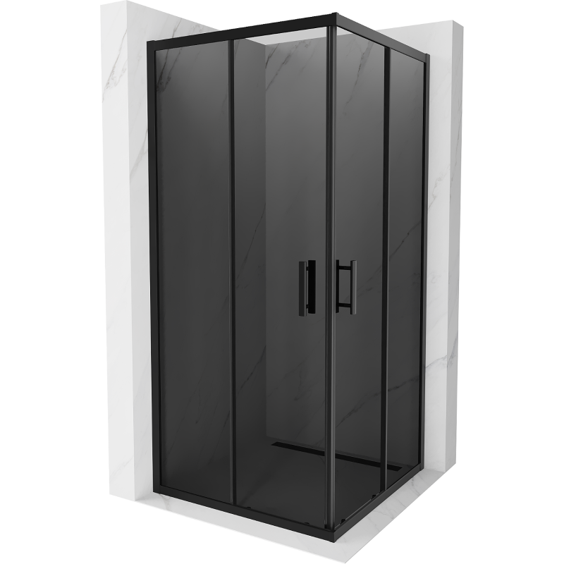 Mexen Rio čtvercová sprchová kabina 90 x 90 cm, grafit, černá - 860-090-090-70-40