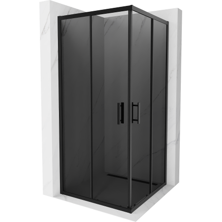 Mexen Rio čtvercová sprchová kabina 90 x 90 cm, grafit, černá - 860-090-090-70-40