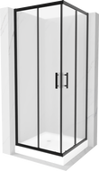 Mexen Rio čtvercový sprchový kout 80 x 80 cm, matný, černý + vanička Rio, bílá - 860-080-080-70-30-4510