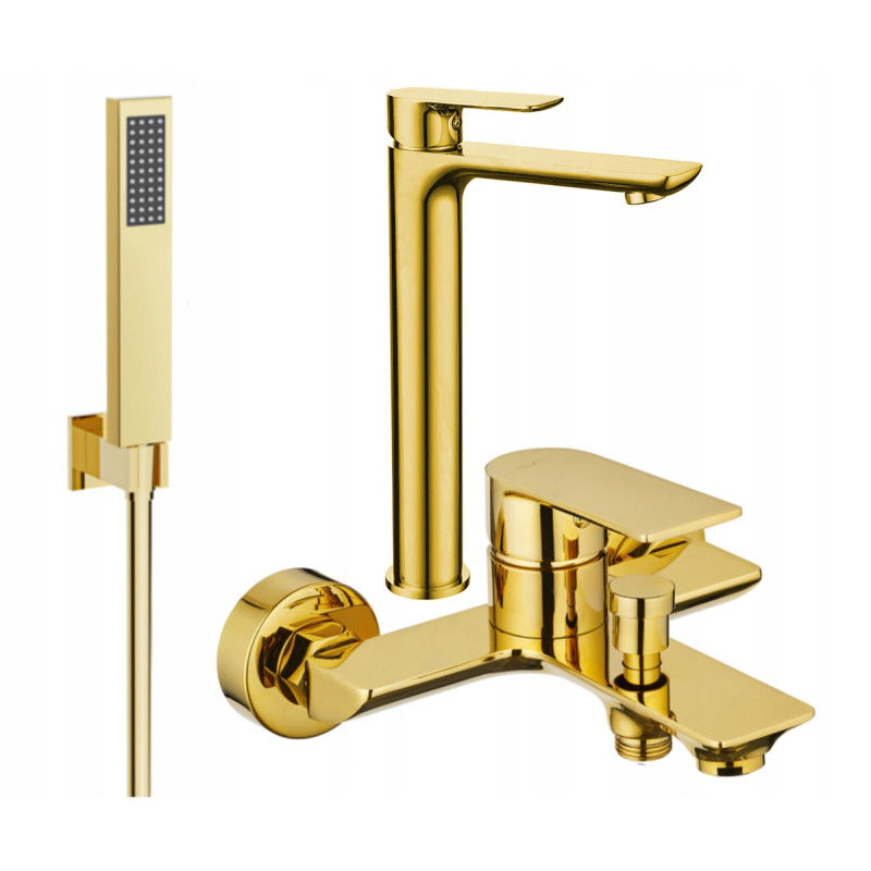 Mexen Alfa R02 koupelnová sada, zlatá - 745713R02-50
