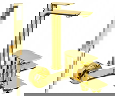 Mexen Alfa R02 koupelnová sada, zlatá - 745713R02-50