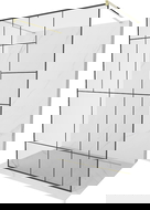 Mexen Kioto volně stojící sprchová stěna 120 x 200 cm, černý vzor 8 mm, zlatá - 800-120-002-50-78