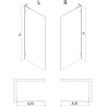 Mexen Lunar L sprchová zástěna Walk-in levá 100 x 200 cm, transparentní 8 mm, chrom - 830L-100-000-01-00-L