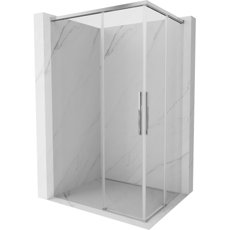 Mexen Rox Duo sprchová kabina posuvná 110 x 75 cm, transparentní, chrom - 8C2D-110-075-01-00