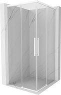 Mexen Rox Duo posuvný sprchový kout 85 x 85 cm, transparentní, bílý - 8C2D-085-085-20-00