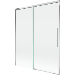 Mexen Rox vanová zástěna 2-křídlová posuvná 140 x 150 cm, transparentní, chrom - 8C9-140-001-01-00