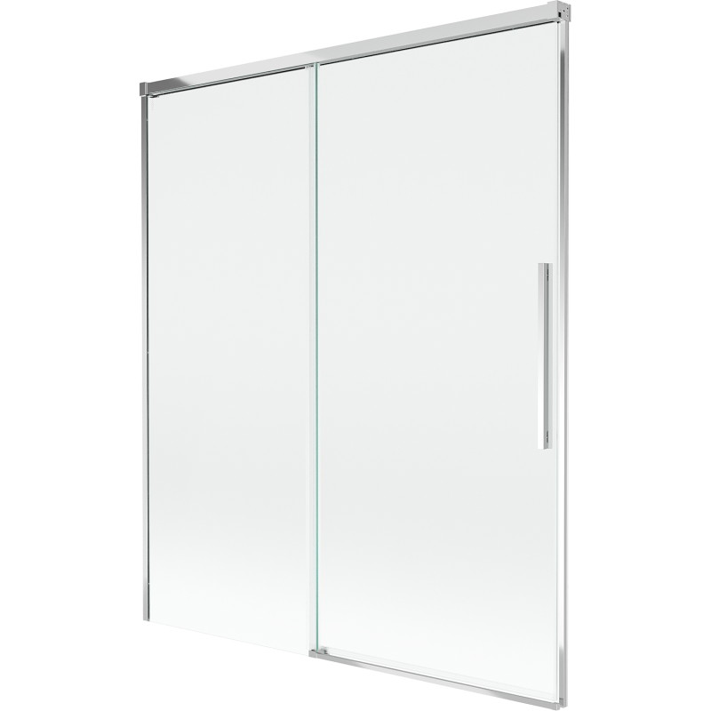 Mexen Rox vana s vanovou zástěnou s 2 křídly, roztažitelná 140 x 150 cm, transparentní, chromovaná - 8C9-140-001-01-00