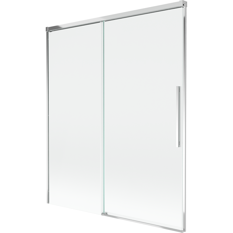 Mexen Rox vanová zástěna 2-křídlová posuvná 140 x 150 cm, transparentní, chrom - 8C9-140-001-01-00