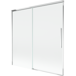 Mexen Rox vanová zástěna 2-křídlová posuvná 160 x 150 cm, transparentní, chrom - 8C9-160-001-01-00