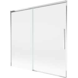 Mexen Rox vanová zástěna 2-křídlová posuvná 170 x 150 cm, transparentní, chrom - 8C9-170-001-01-00