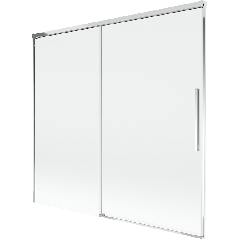 Mexen Rox dvoudílná sprchová zástěna posuvná 170 x 150 cm, transparentní, chrom - 8C9-170-001-01-00