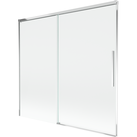 Mexen Rox vanová zástěna 2-křídlová posuvná 170 x 150 cm, transparentní, chrom - 8C9-170-001-01-00