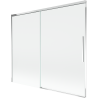 Mexen Rox dvoukřídlý zatahovací vanový paraván 180 x 150 cm, transparentní, chrom - 8C9-180-001-01-00