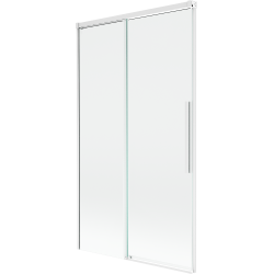 Mexen Rox vaničková zástěna 2dílná posuvná 100 x 150 cm, transparentní, bílá - 8C9-100-001-20-00