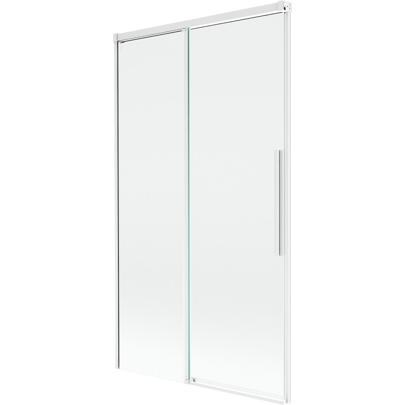 Mexen Rox vaničková zástěna 2dílná posuvná 100 x 150 cm, transparentní, bílá - 8C9-100-001-20-00