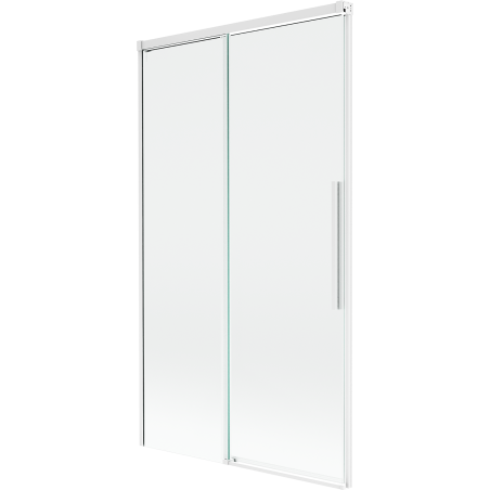 Mexen Rox vaničková zástěna 2dílná posuvná 100 x 150 cm, transparentní, bílá - 8C9-100-001-20-00