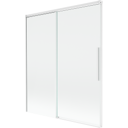 Mexen Rox vana paraván dvoukřídlý posuvný 140 x 150 cm, transparentní, bílý - 8C9-140-001-20-00