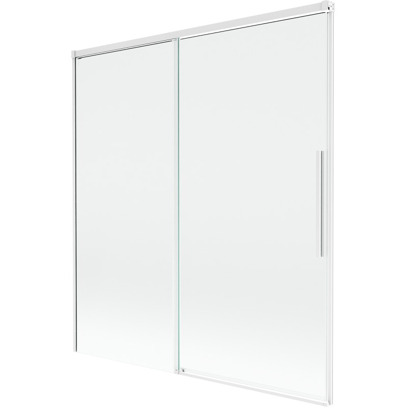 Mexen Rox dvoukřídlá vanová zástěna posuvná 150 x 150 cm, průhledná, bílá - 8C9-150-001-20-00