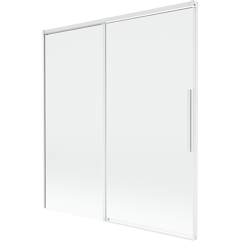 Mexen Rox vanová zástěna dvoukřídlá posuvná 150 x 150 cm, transparentní, bílá - 8C9-150-001-20-00