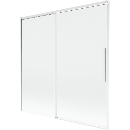 Mexen Rox dvoudílná posuvná vanová zástěna 160 x 150 cm, transparentní, bílá - 8C9-160-001-20-00