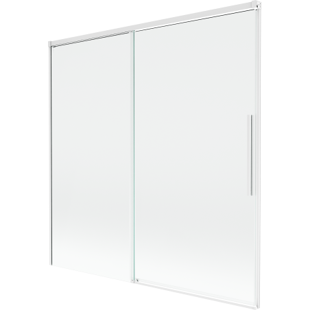 Mexen Rox vanová zástěna 2dílná posuvná 160 x 150 cm, transparentní, bílá - 8C9-160-001-20-00