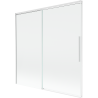 Mexen Rox vanová zástěna 2dílná posuvná 160 x 150 cm, transparentní, bílá - 8C9-160-001-20-00
