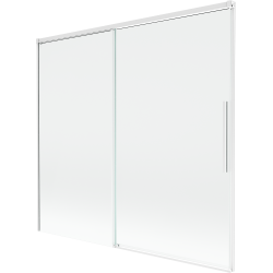 Mexen Rox dvoudílná roztahovací vanová zástěna 170 x 150 cm, transparentní, bílá - 8C9-170-001-20-00