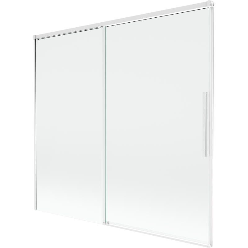 Mexen Rox dvoudílná roztahovací vanová zástěna 170 x 150 cm, transparentní, bílá - 8C9-170-001-20-00