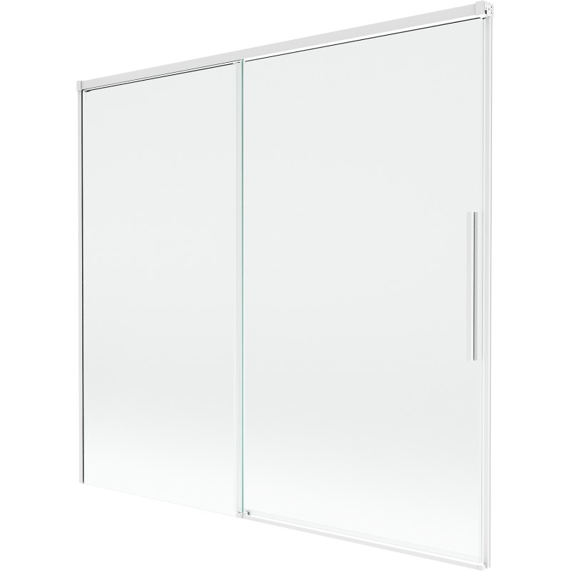 Mexen Rox vanaová zástěna 2-křídlová posuvná 170 x 150 cm, transparentní, bílá - 8C9-170-001-20-00