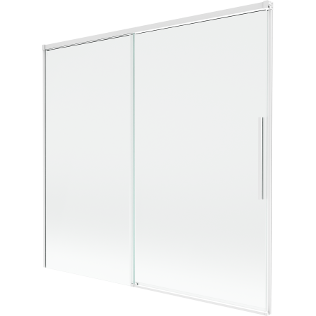 Mexen Rox dvoudílná roztahovací vanová zástěna 170 x 150 cm, transparentní, bílá - 8C9-170-001-20-00