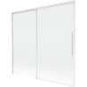 Mexen Rox vanaová zástěna 2-křídlová posuvná 170 x 150 cm, transparentní, bílá - 8C9-170-001-20-00