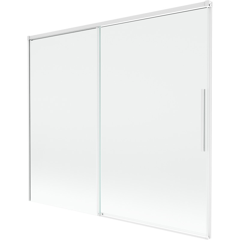 Mexen Rox dvoukřídlá vanová zástěna posuvná 180 x 150 cm, transparentní, bílá - 8C9-180-001-20-00