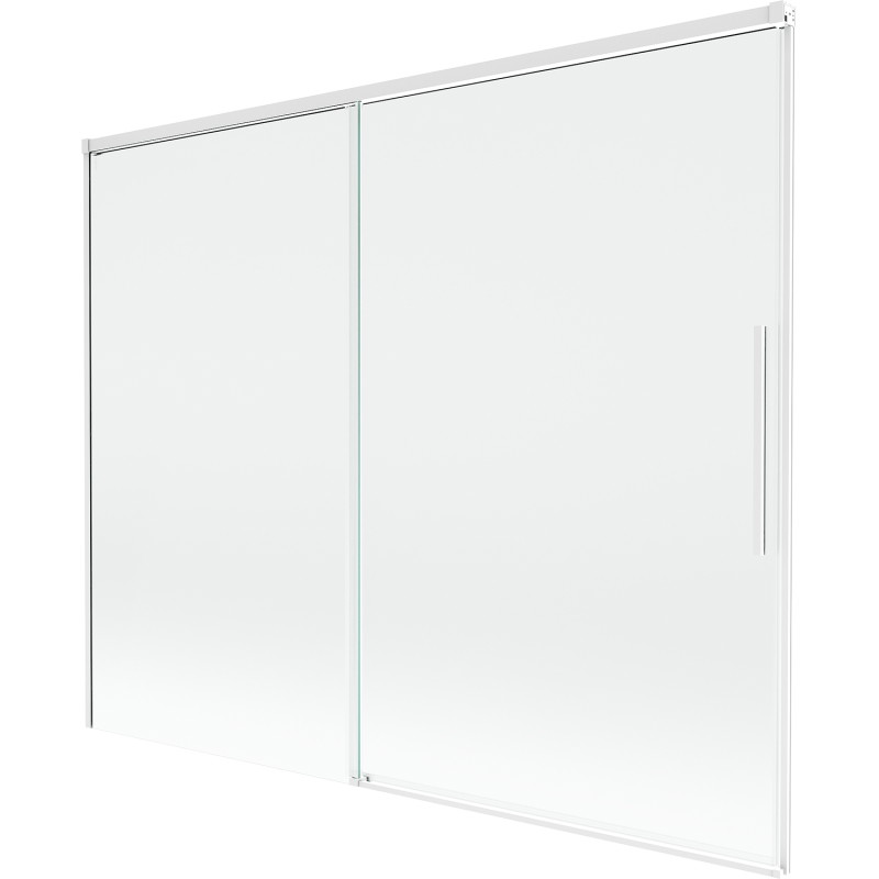Mexen Rox dvoukřídlá skládací vanová zástěna 190 x 150 cm, transparentní, bílá - 8C9-190-001-20-00