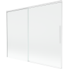 Mexen Rox vanová zástěna 2dílná posuvná 190 x 150 cm, transparentní, bílá - 8C9-190-001-20-00