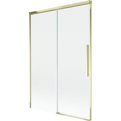 Mexen Rox dvoudílná posuvná vanová clona 120 x 150 cm, transparentní, zlatá - 8C9-120-001-50-00
