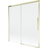 Mexen Rox vanová clona 2-křídlová posuvná 150 x 150 cm, transparentní, zlatá - 8C9-150-001-50-00