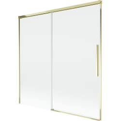 Mexen Rox vanová zástěna dvoukřídlá posuvná 160 x 150 cm, transparentní, zlatá - 8C9-160-001-50-00