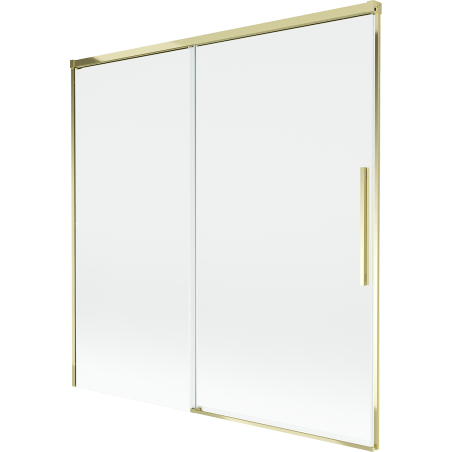 Mexen Rox vanová zástěna dvoukřídlá posuvná 160 x 150 cm, transparentní, zlatá - 8C9-160-001-50-00