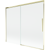 Mexen Rox vanová zástěna 2dílná posuvná 180 x 150 cm, transparentní, zlatá - 8C9-180-001-50-00