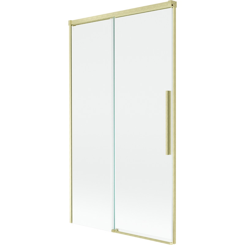 Mexen Rox sprchová zástěna dvoukřídlá posuvná 100 x 150 cm, transparentní, zlatá kartáčovaná - 8C9-100-001-55-00