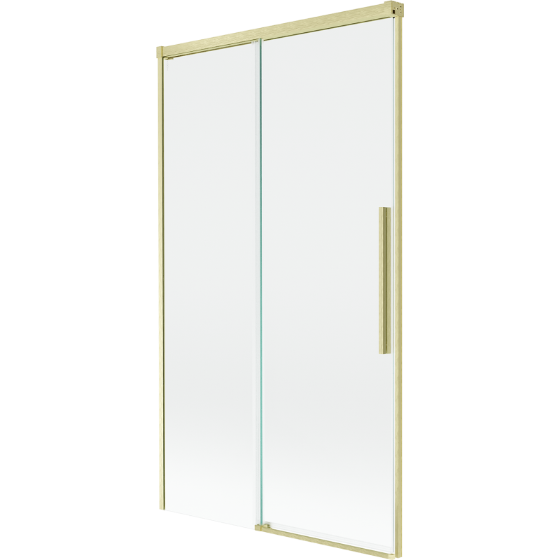 Mexen Rox vana zástěna dvoukřídlá posuvná 100 x 150 cm, transparentní, zlatý kartáčovaný - 8C9-100-001-55-00