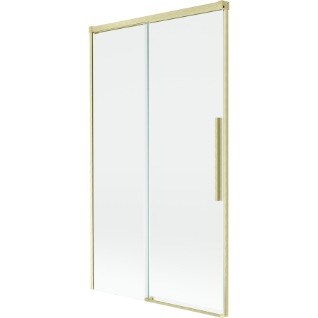 Mexen Rox sprchová zástěna dvoukřídlá posuvná 100 x 150 cm, transparentní, zlatá kartáčovaná - 8C9-100-001-55-00