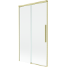 Mexen Rox vana zástěna dvoukřídlá posuvná 100 x 150 cm, transparentní, zlatý kartáčovaný - 8C9-100-001-55-00