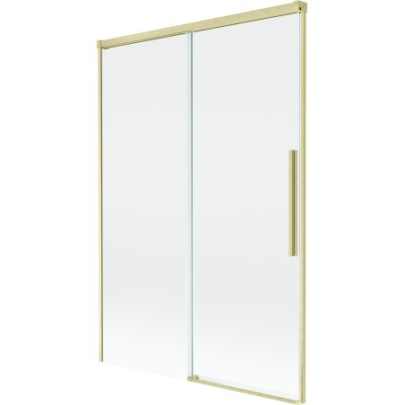 Mexen Rox dvoudílná posuvná vanová zástěna 120 x 150 cm, transparentní, zlato kartáčované - 8C9-120-001-55-00