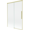 Mexen Rox vanová zástěna 2-dílná posuvná 120 x 150 cm, transparentní, zlatá matná - 8C9-120-001-55-00