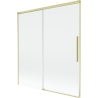 Mexen Rox vanová zástěna, 2-křídlová, posuvná 150 x 150 cm, transparentní, zlatý kartáčovaný - 8C9-150-001-55-00