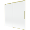 Mexen Rox dvoukřídlá, posuvná vanová zástěna 160 x 150 cm, transparentní, zlatá kartáčovaná - 8C9-160-001-55-00