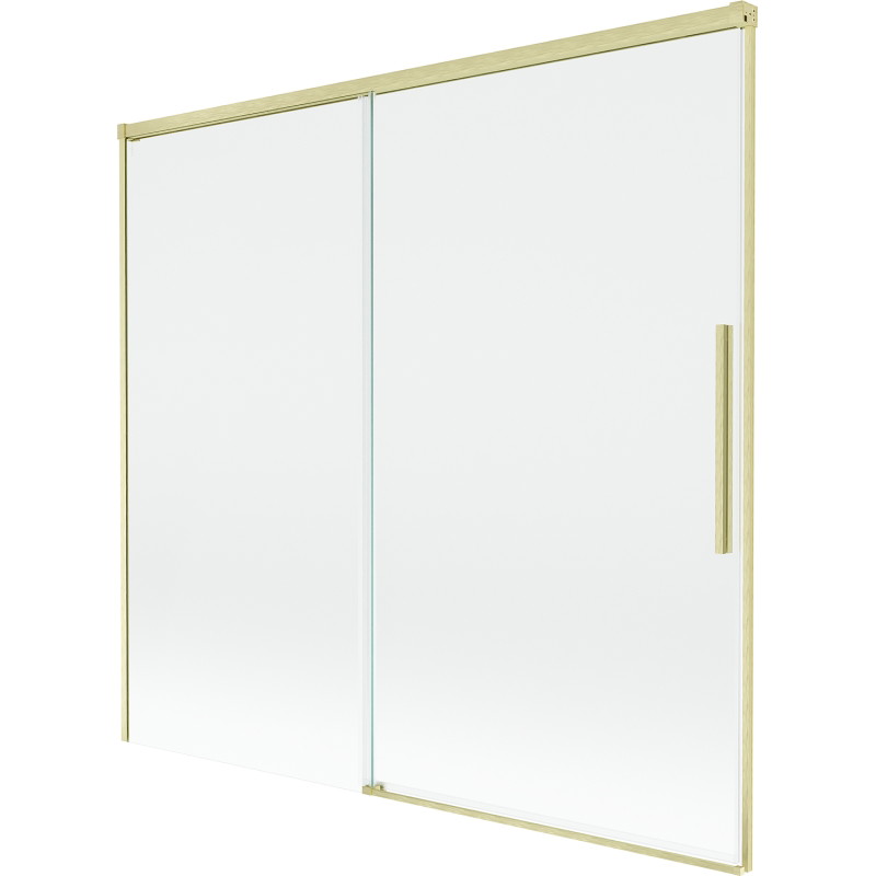 Mexen Rox dvoukřídlá posuvná vanová zástěna 170 x 150 cm, transparentní, zlatý kartáčovaný - 8C9-170-001-55-00
